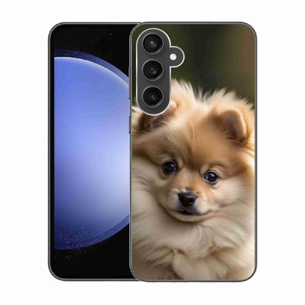 Gelový kryt mmCase na Samsung Galaxy S23 FE - roztomilý pomeranian 2