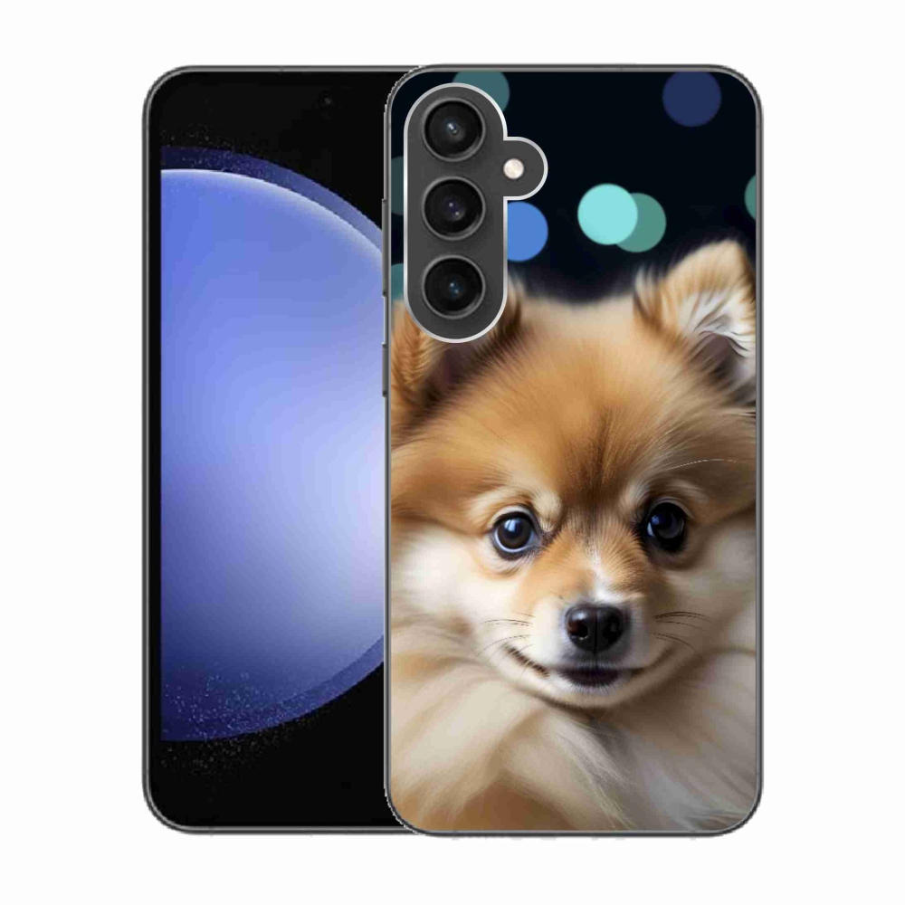Gelový kryt mmCase na Samsung Galaxy S23 FE - roztomilý pomeranian