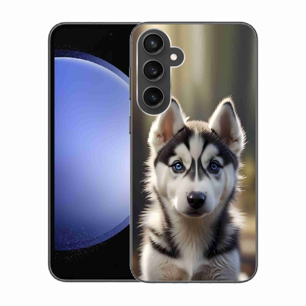 Gelový kryt mmCase na Samsung Galaxy S23 FE - roztomilý sibiřský husky