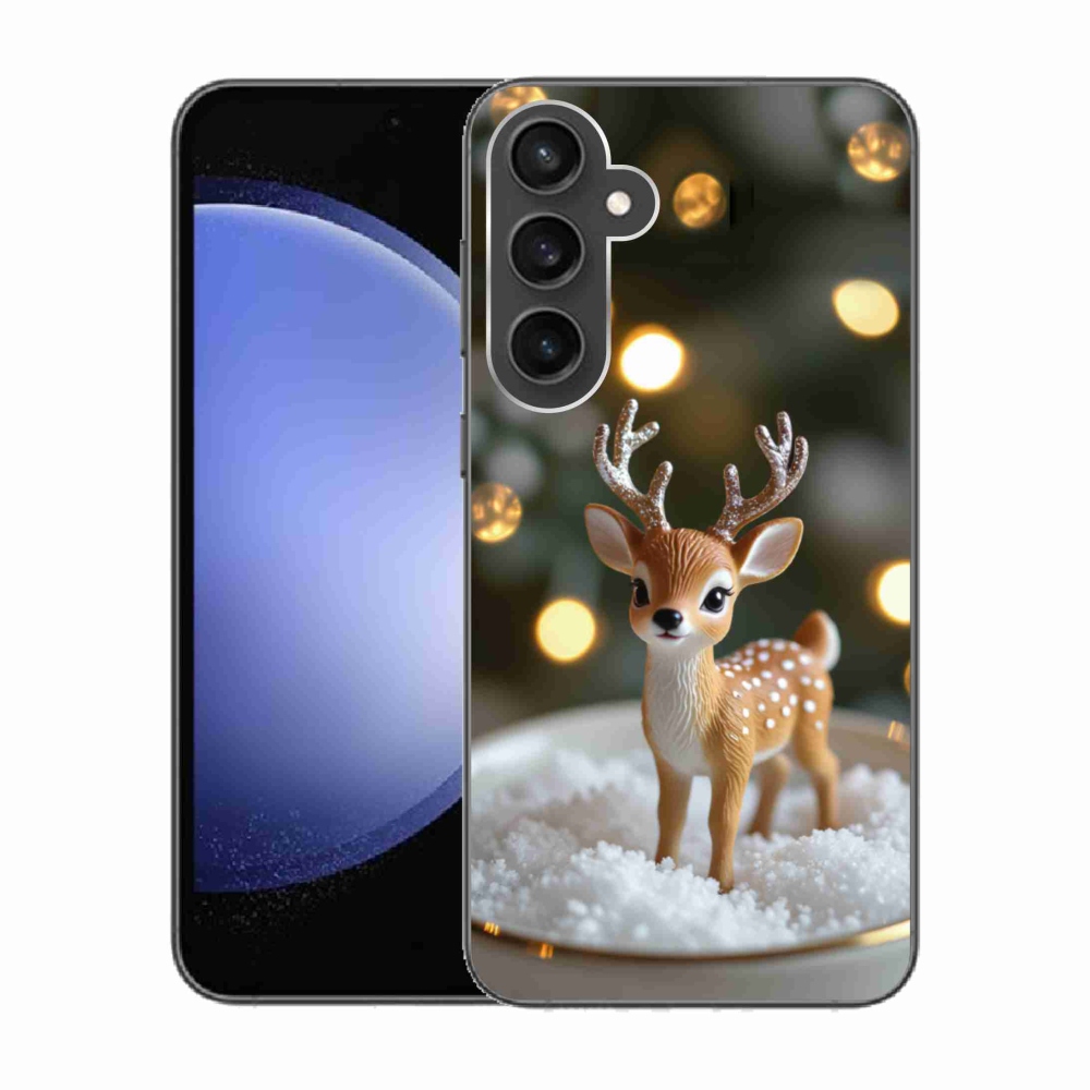 Gelový kryt mmCase na Samsung Galaxy S23 FE - roztomilý vánoční jelen