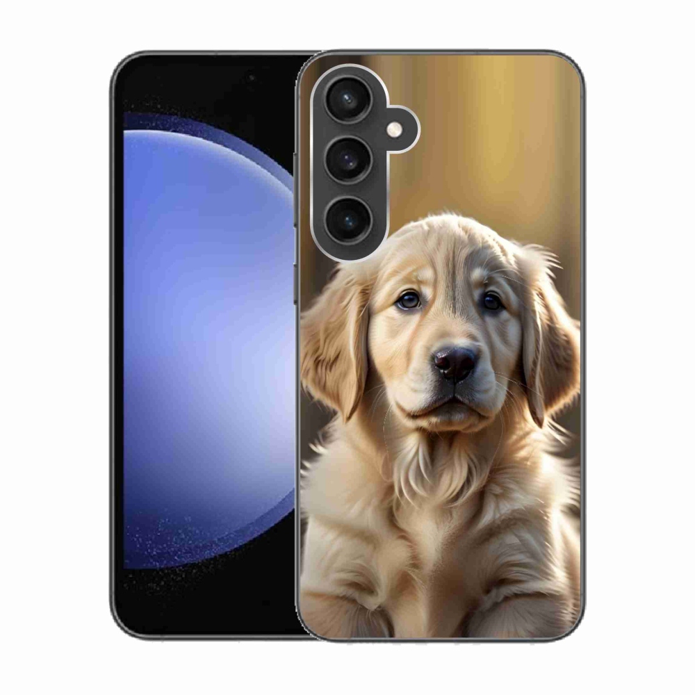Gelový kryt mmCase na Samsung Galaxy S23 FE - roztomilý zlatý retrívr