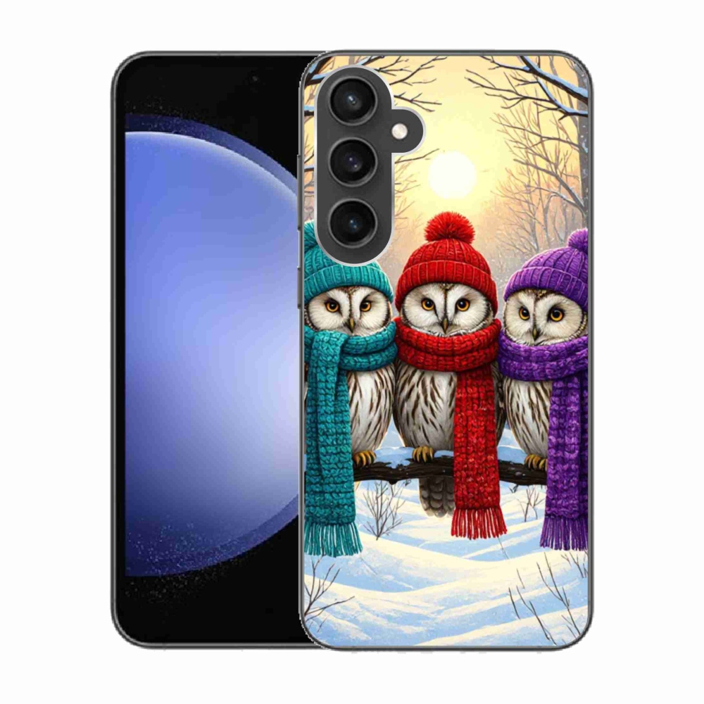 Gelový kryt mmCase na Samsung Galaxy S23 FE - soví přátelé