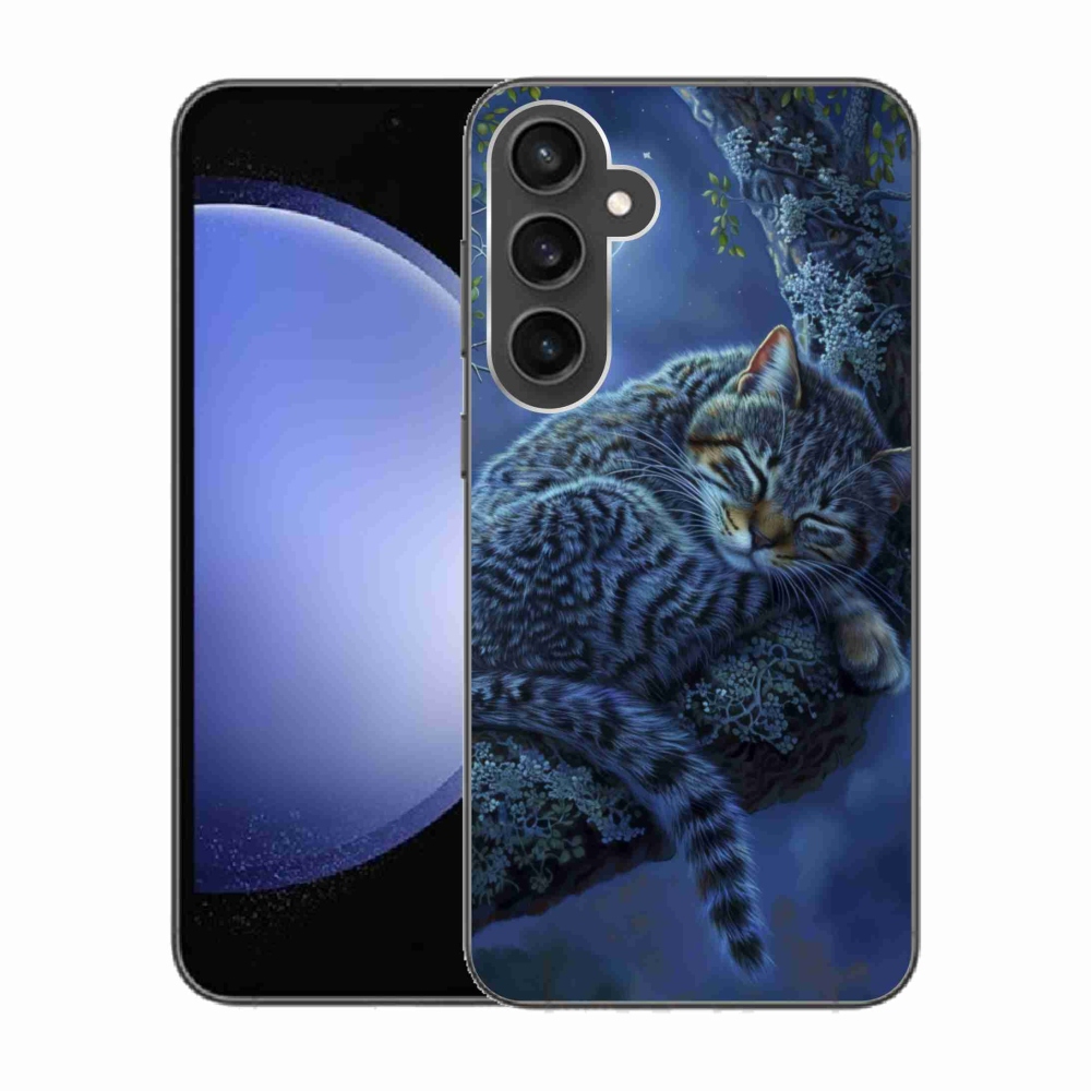 Gelový kryt mmCase na Samsung Galaxy S23 FE - spící kočka