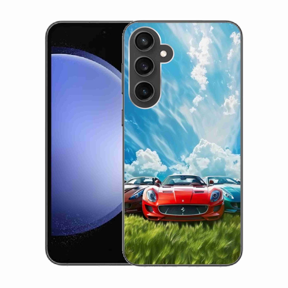 Gelový kryt mmCase na Samsung Galaxy S23 FE - sportovní vozy