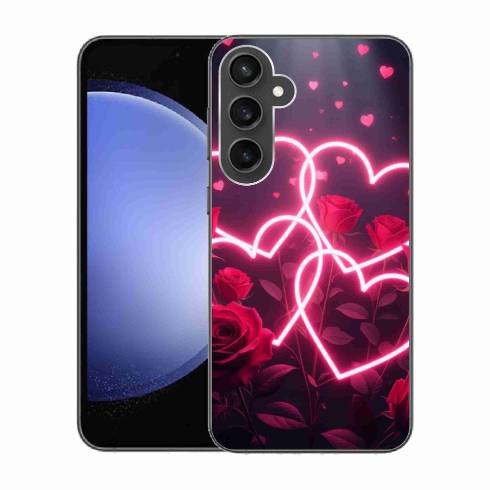 Gelový kryt mmCase na Samsung Galaxy S23 FE - srdce lásky