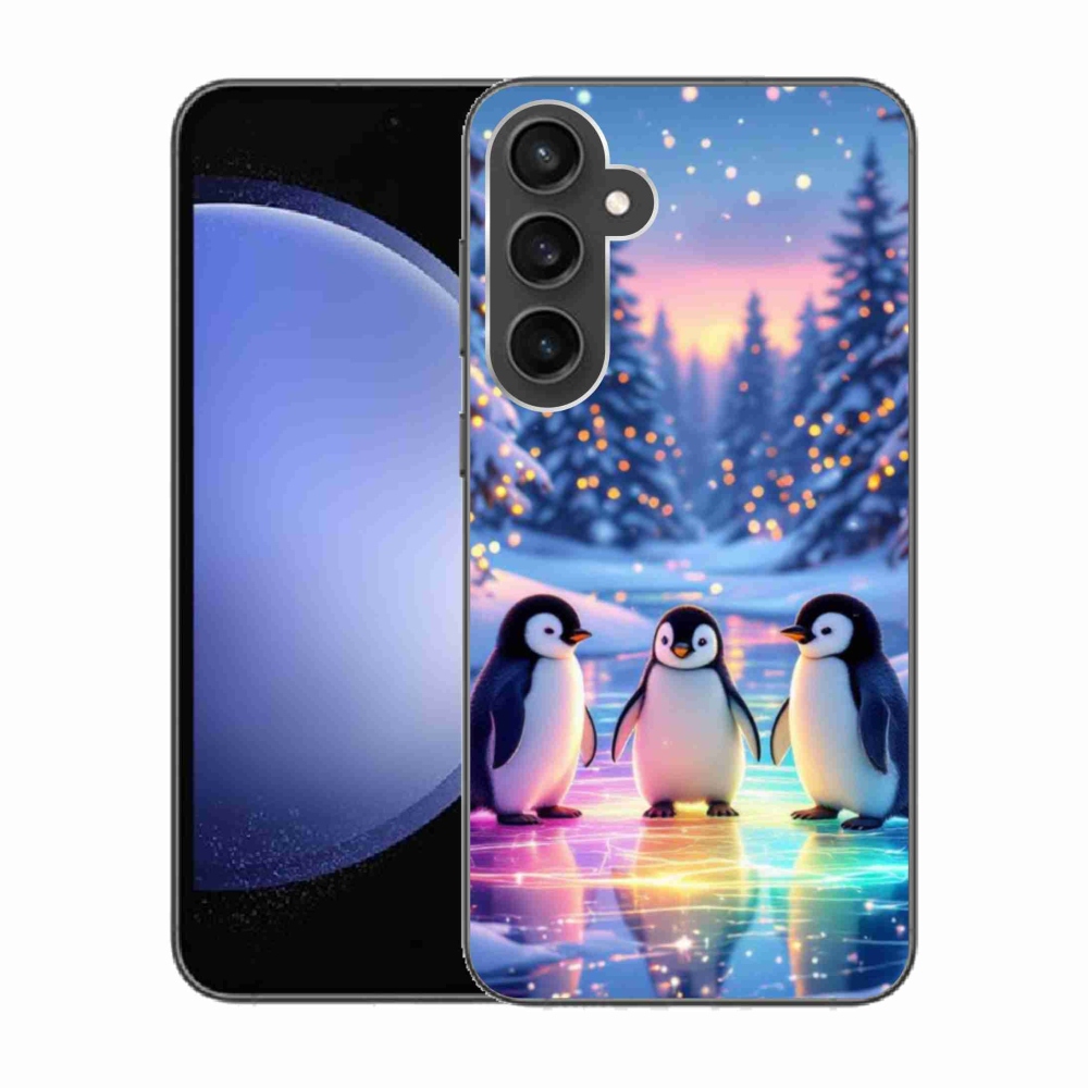 Gelový kryt mmCase na Samsung Galaxy S23 FE - tučnáci