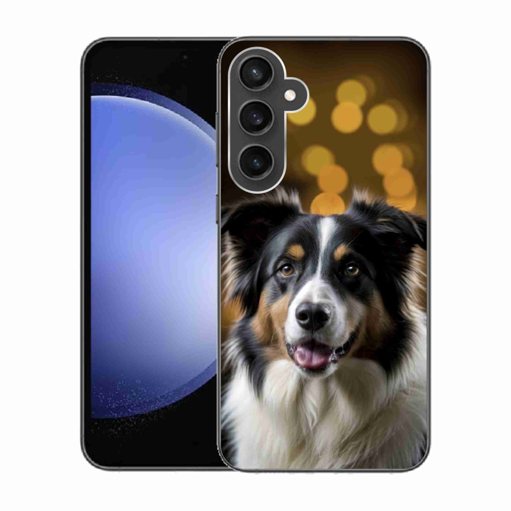 Gelový kryt mmCase na Samsung Galaxy S23 FE - usměvavý australský ovčák