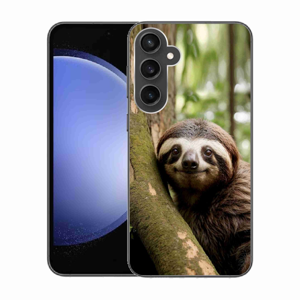 Gelový kryt mmCase na Samsung Galaxy S23 FE - usměvavý lenochod