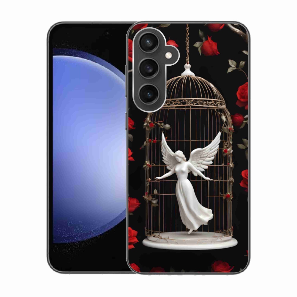 Gelový kryt mmCase na Samsung Galaxy S23 FE - uvězněný anděl