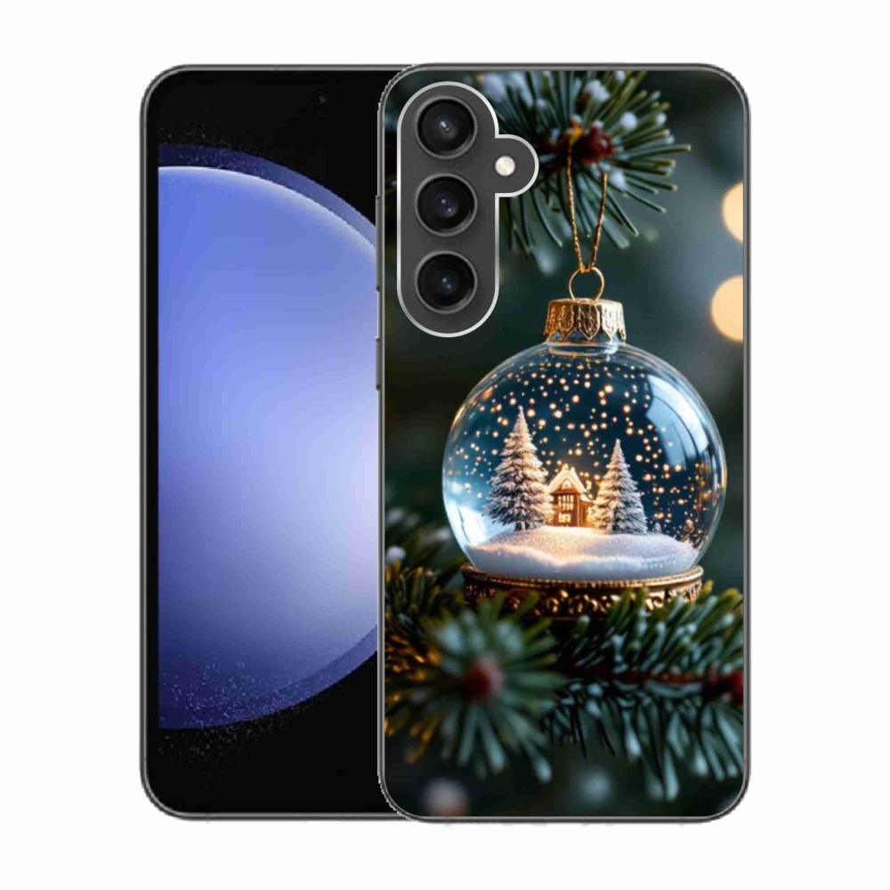 Gelový kryt mmCase na Samsung Galaxy S23 FE - vánoční koule 2