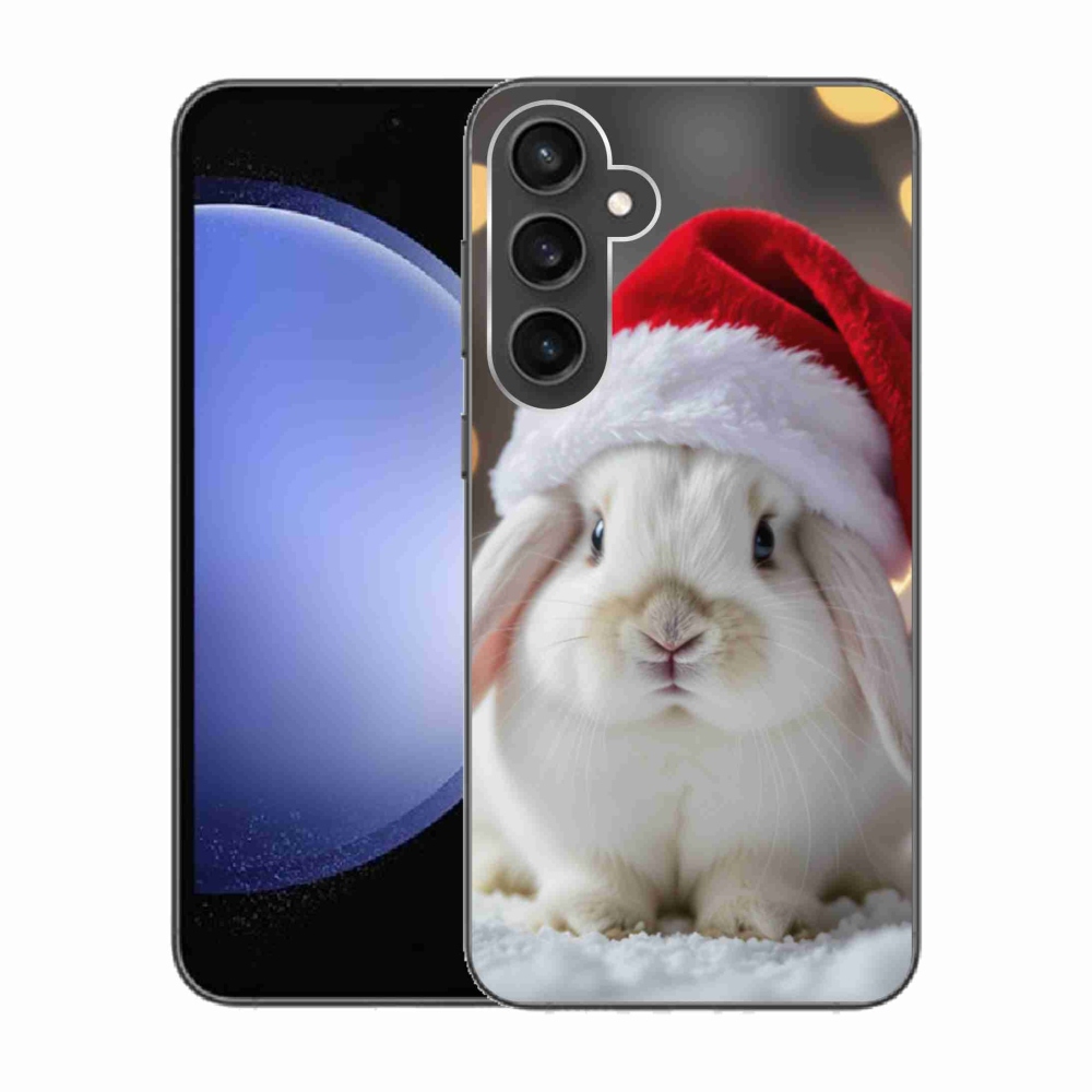 Gelový kryt mmCase na Samsung Galaxy S23 FE - vánoční králík