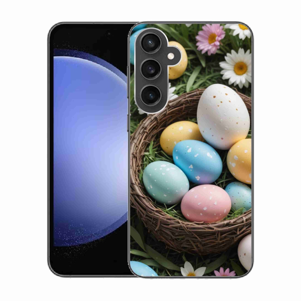 Gelový kryt mmCase na Samsung Galaxy S23 FE - velikonoční vajíčka 2