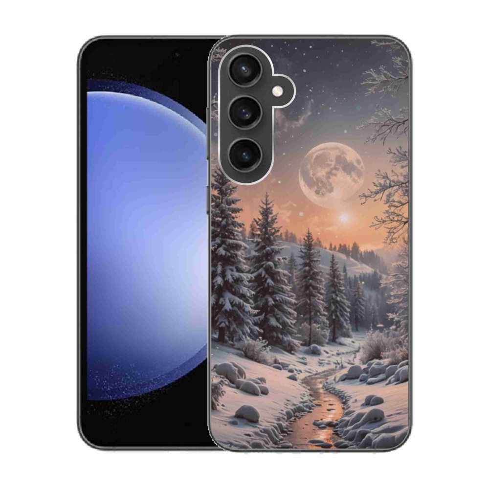 Gelový kryt mmCase na Samsung Galaxy S23 FE - zimní krajina 2