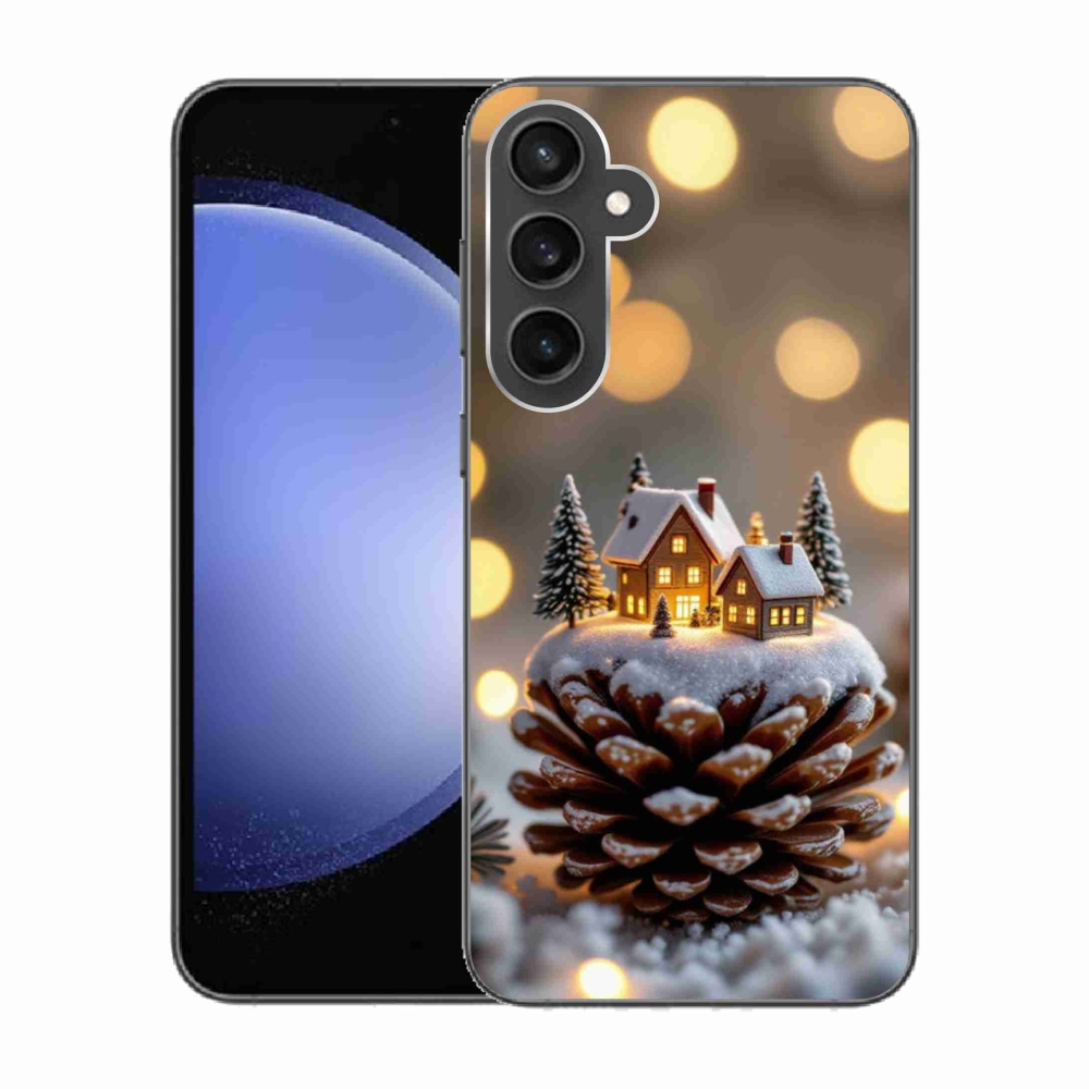 Gelový kryt mmCase na Samsung Galaxy S23 FE - zimní vesnička