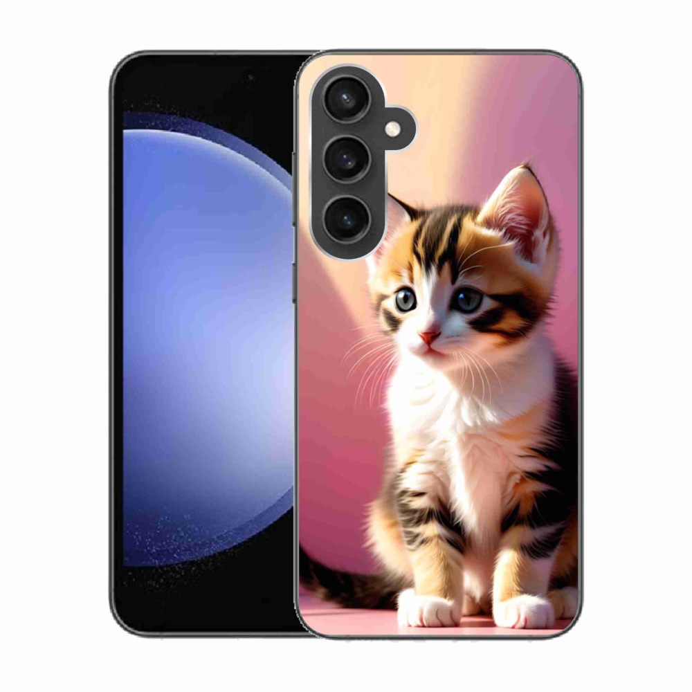 Gelový kryt mmCase na Samsung Galaxy S23 FE - zvědavé kotě 2