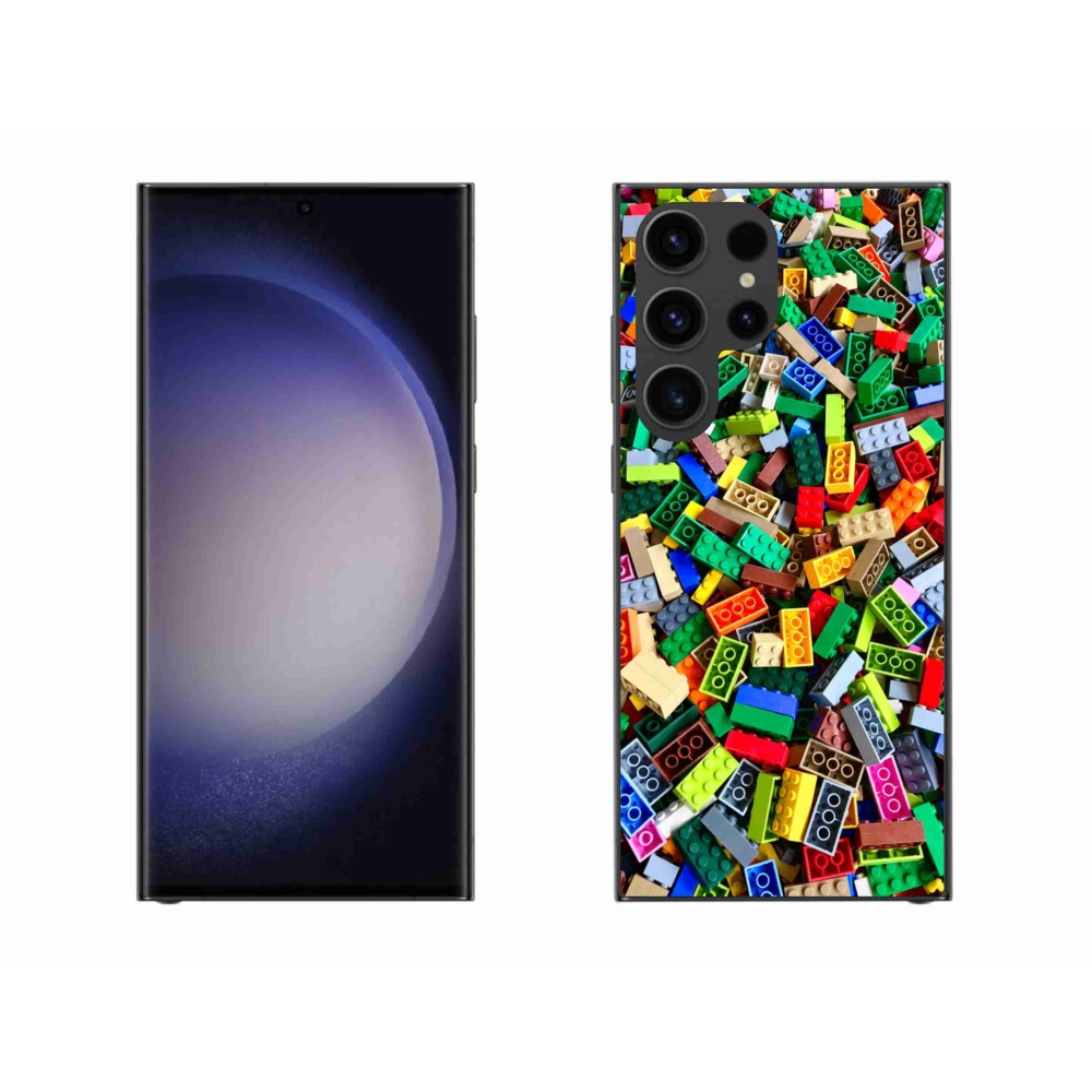 Gelový kryt mmCase na Samsung Galaxy S23 Ultra 5G - barevné stavební kostky