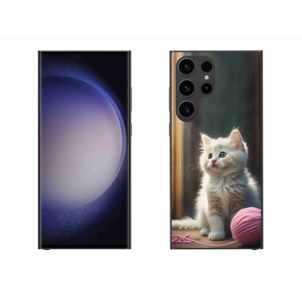 Gelový kryt mmCase na Samsung Galaxy S23 Ultra 5G - bílé kotě 2