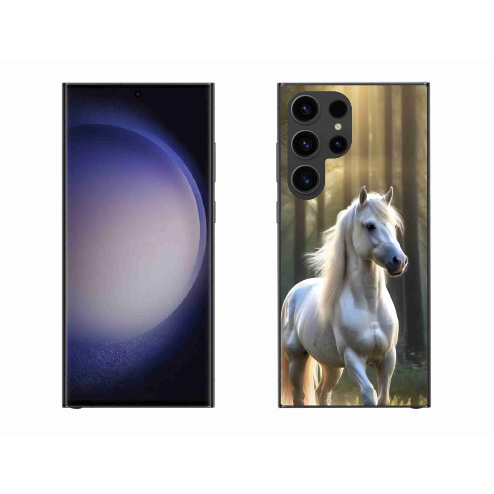 Gelový kryt mmCase na Samsung Galaxy S23 Ultra 5G - bílý kůň 3