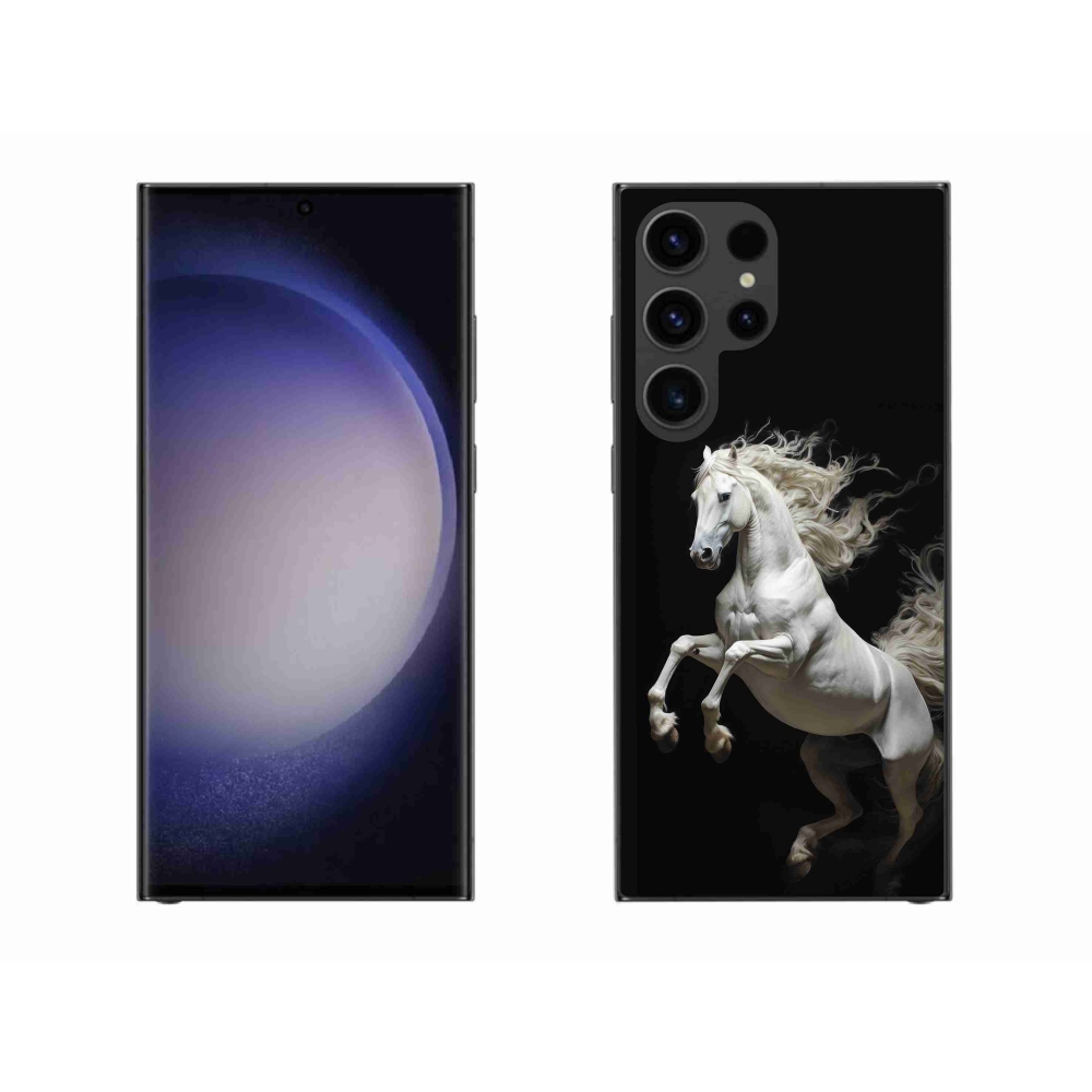 Gelový kryt mmCase na Samsung Galaxy S23 Ultra 5G - bílý kůň 4