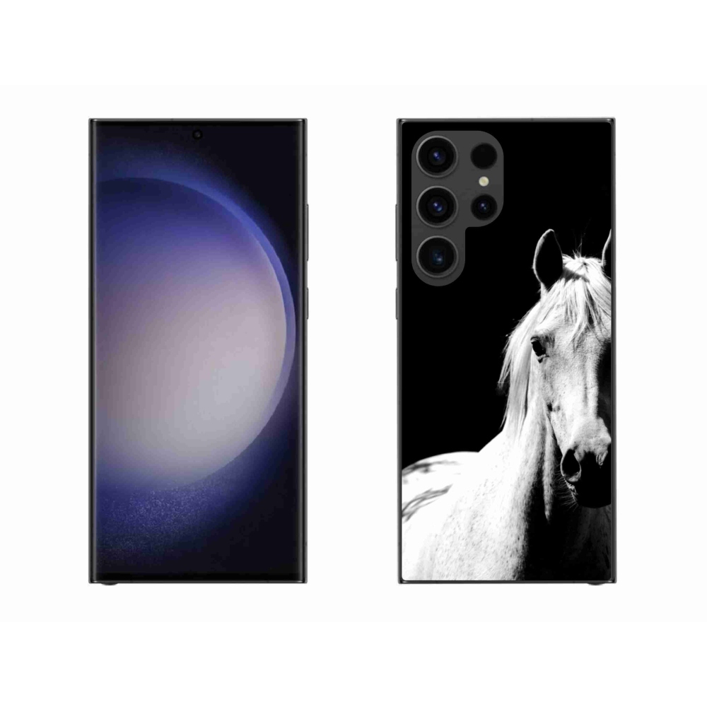 Gelový kryt mmCase na Samsung Galaxy S23 Ultra 5G - bílý kůň 5