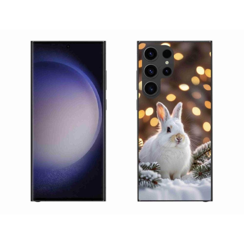 Gelový kryt mmCase na Samsung Galaxy S23 Ultra 5G - bílý zajíc