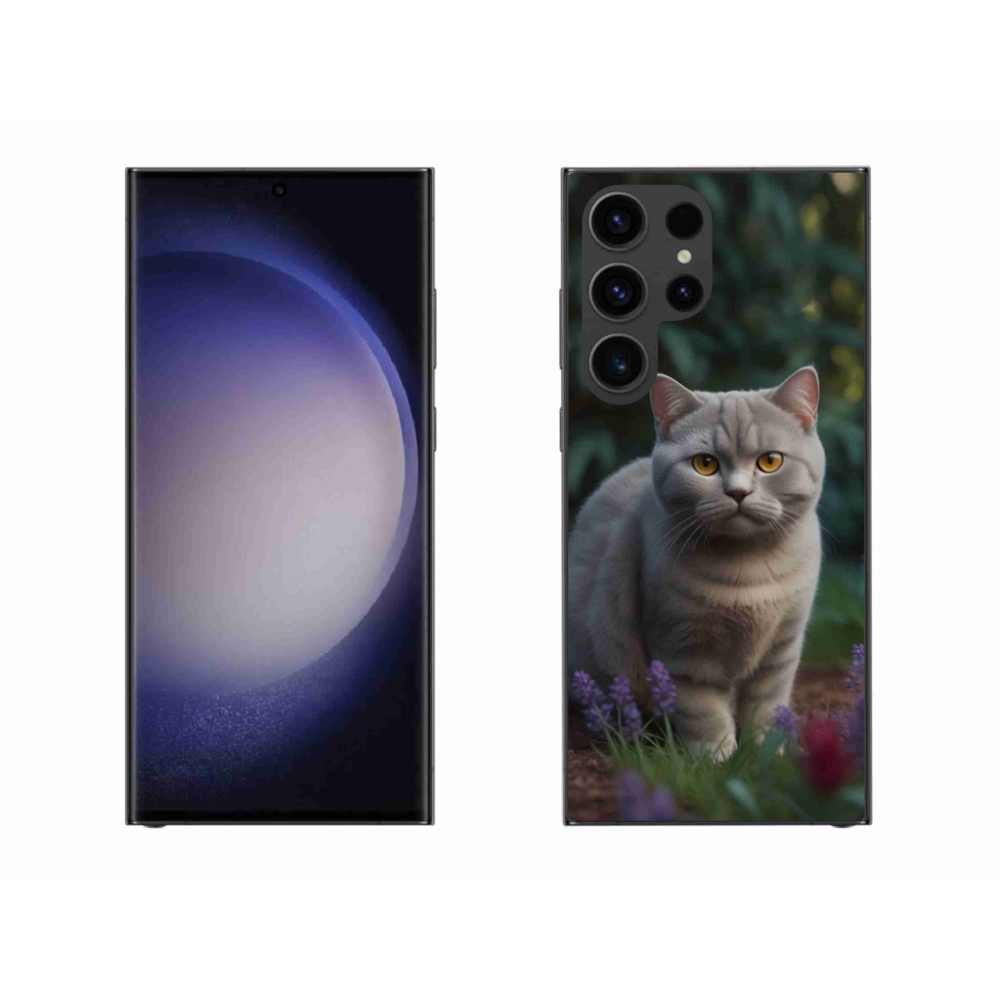 Gelový kryt mmCase na Samsung Galaxy S23 Ultra 5G - britská kočka