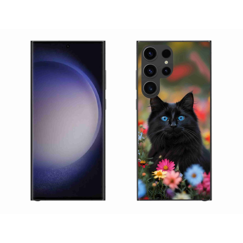 Gelový kryt mmCase na Samsung Galaxy S23 Ultra 5G - černé kotě 4