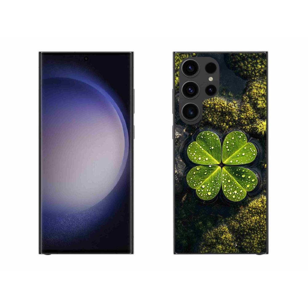 Gelový kryt mmCase na Samsung Galaxy S23 Ultra 5G - čtyřlístek