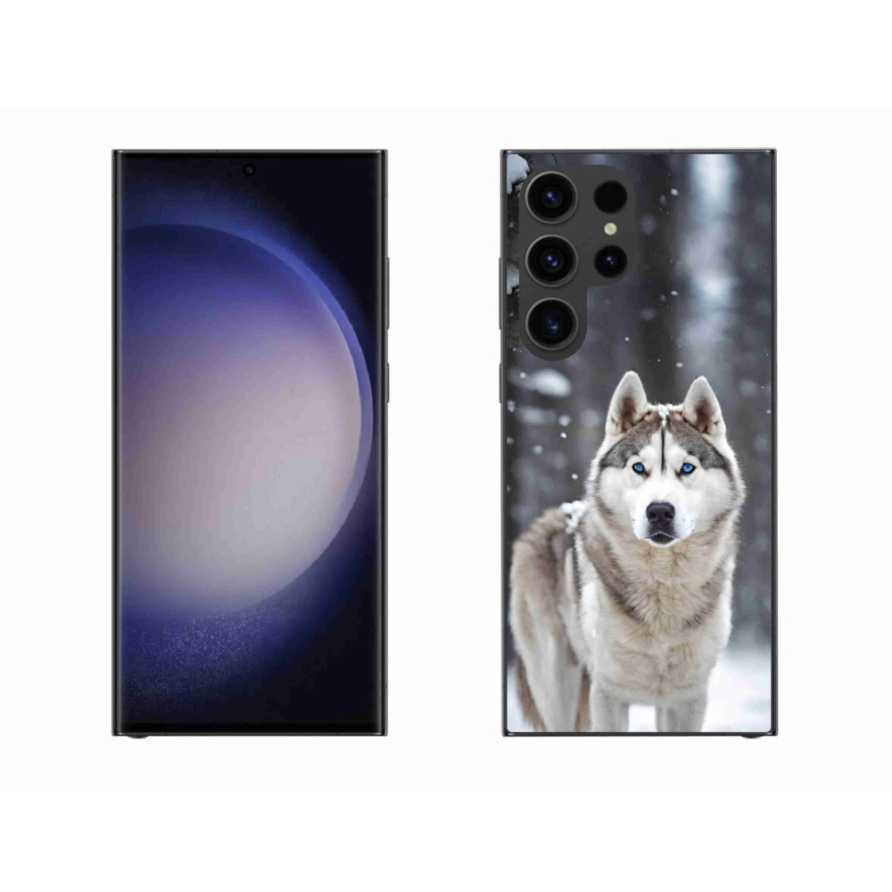 Gelový kryt mmCase na Samsung Galaxy S23 Ultra 5G - husky 2