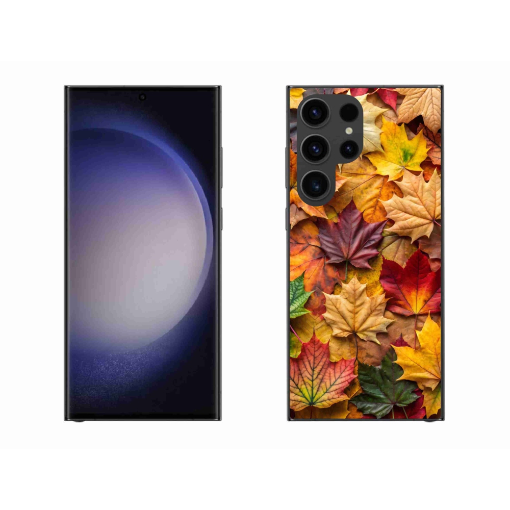 Gelový kryt mmCase na Samsung Galaxy S23 Ultra 5G - javorové listy 2