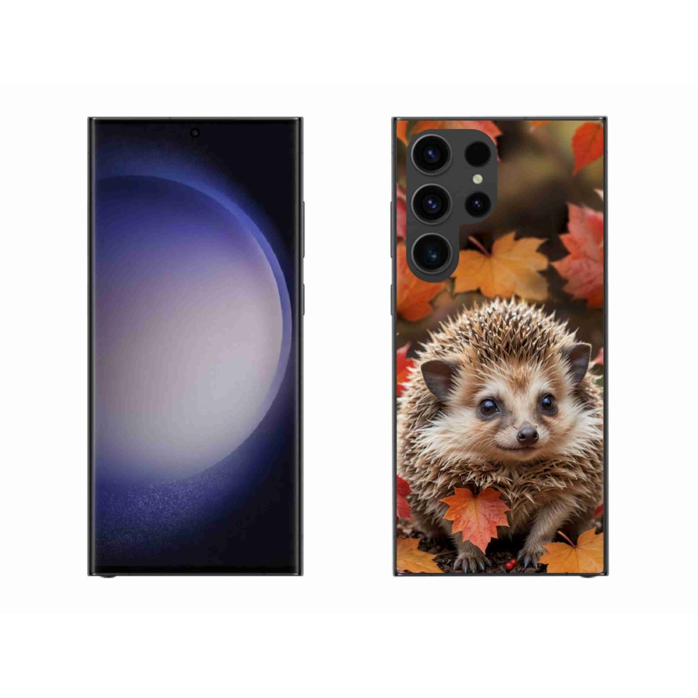 Gelový kryt mmCase na Samsung Galaxy S23 Ultra 5G - ježek v listí