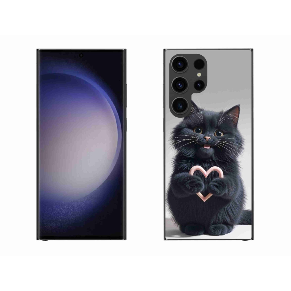 Gelový kryt mmCase na Samsung Galaxy S23 Ultra 5G - kočičí láska 3