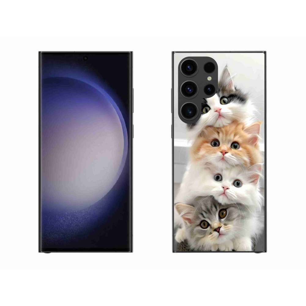 Gelový kryt mmCase na Samsung Galaxy S23 Ultra 5G - kočičí parta