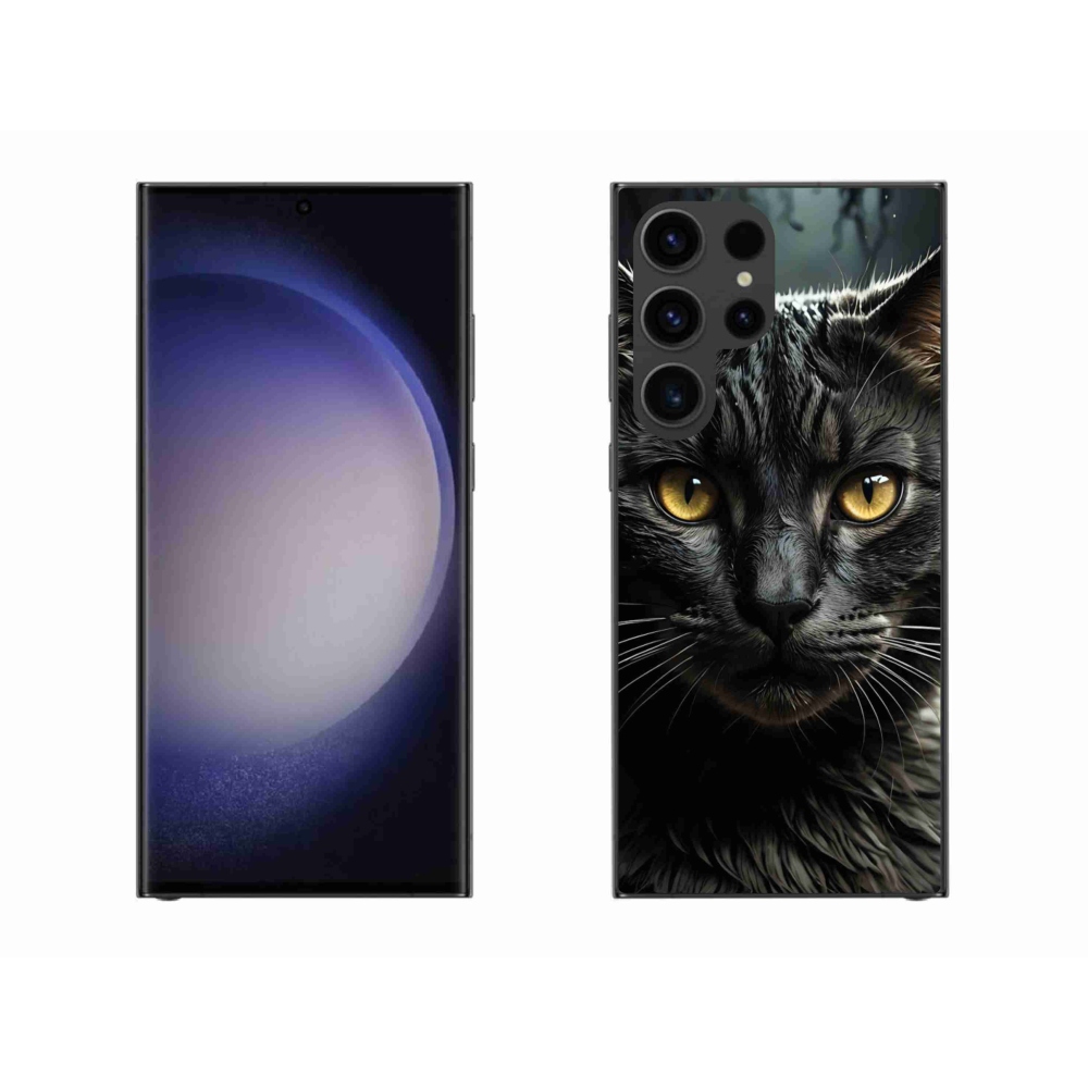 Gelový kryt mmCase na Samsung Galaxy S23 Ultra 5G - kočičí pohled 3