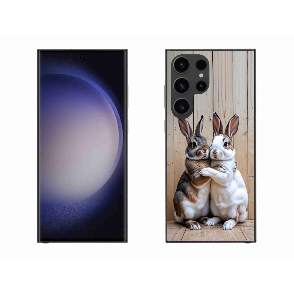 Gelový kryt mmCase na Samsung Galaxy S23 Ultra 5G - králičí pár