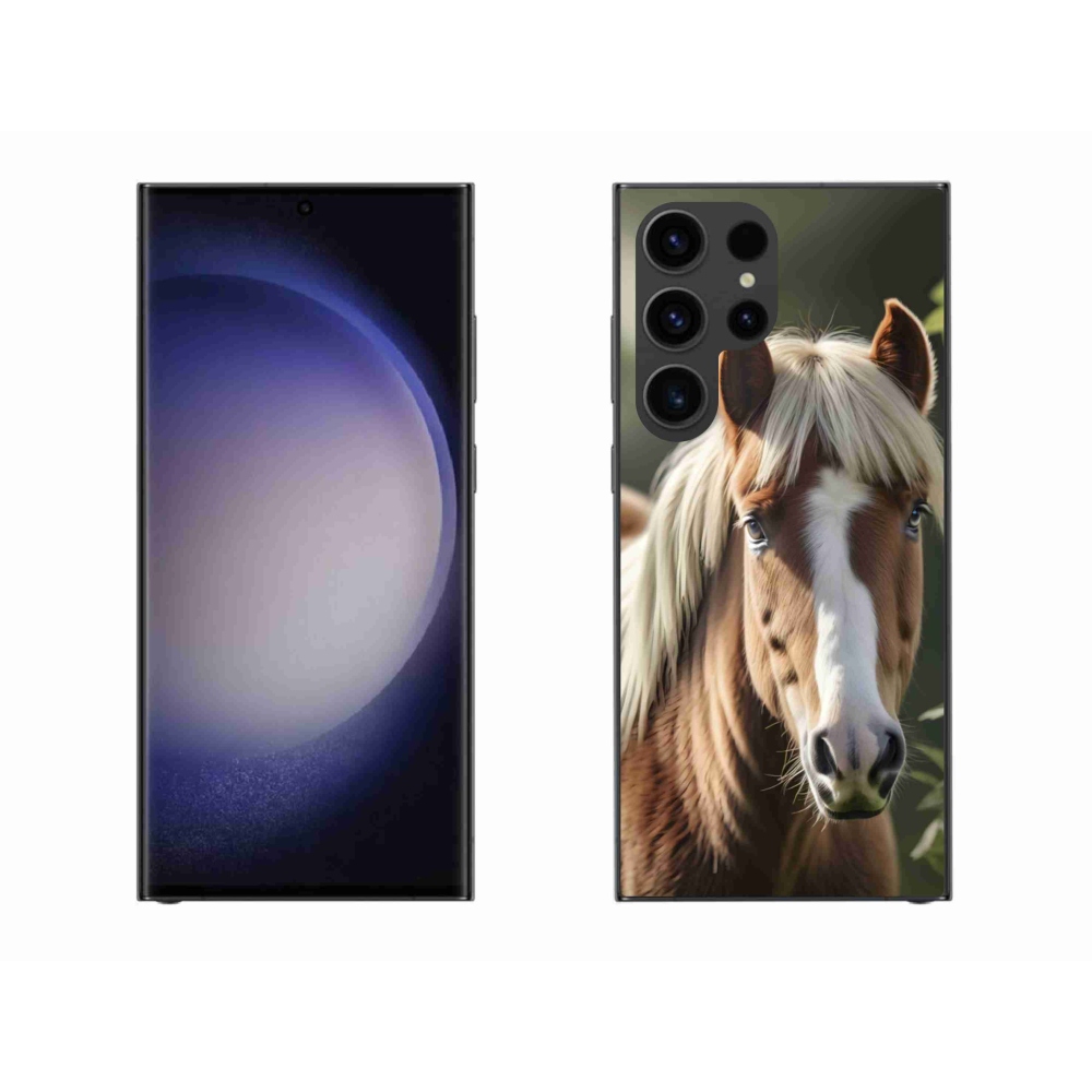 Gelový kryt mmCase na Samsung Galaxy S23 Ultra 5G - kůň se světlou hřívou