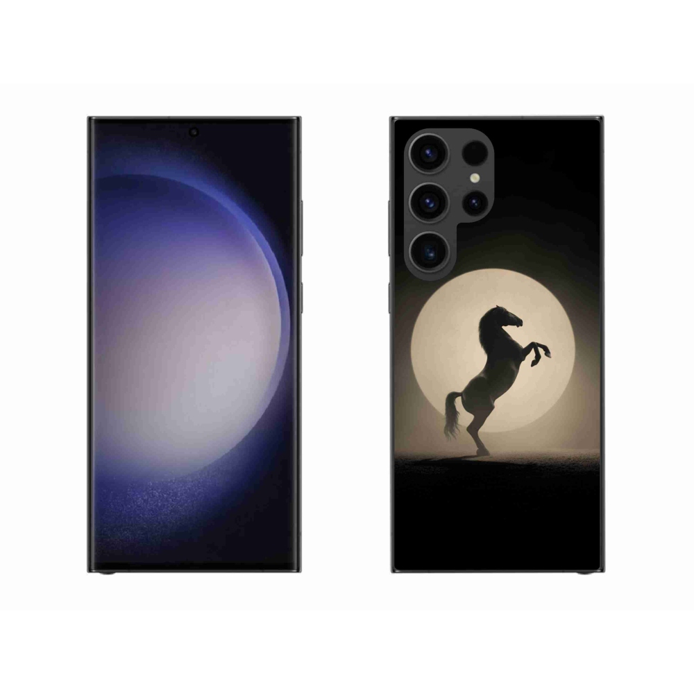 Gelový kryt mmCase na Samsung Galaxy S23 Ultra 5G - kůň v siluetě