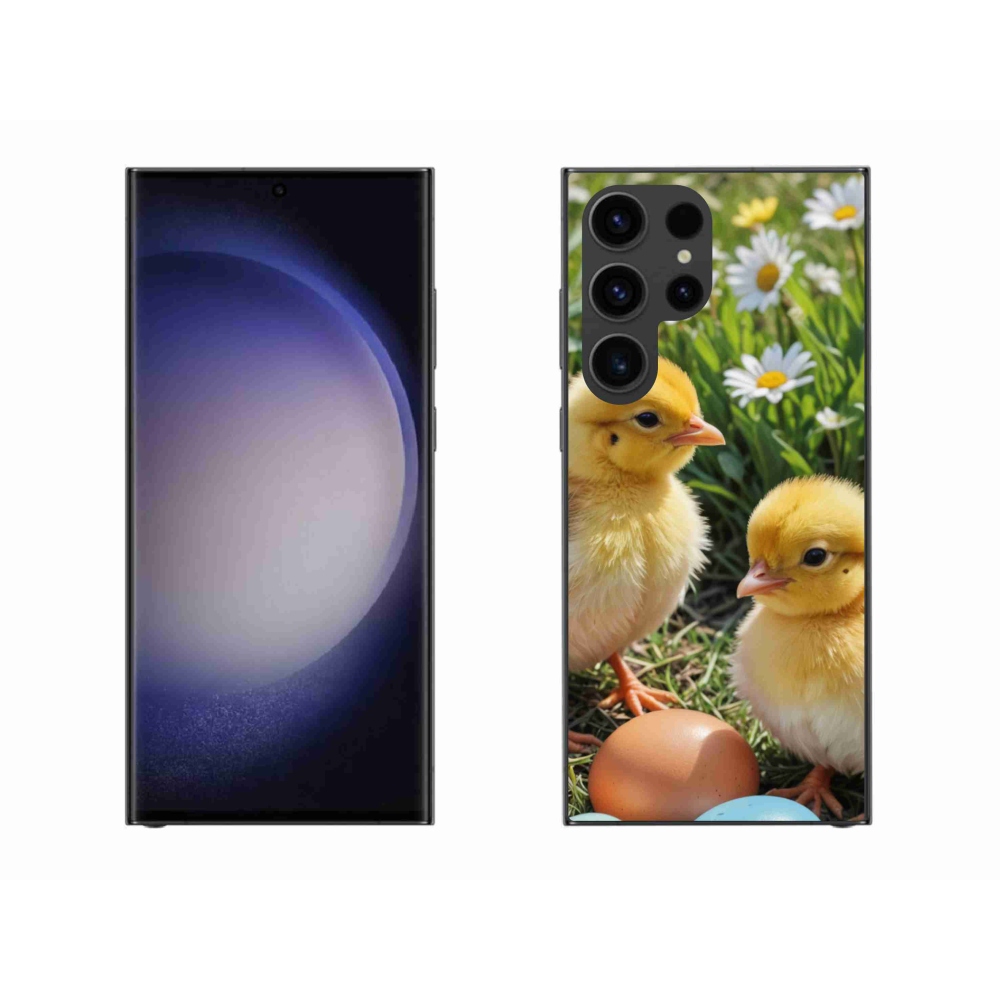 Gelový kryt mmCase na Samsung Galaxy S23 Ultra 5G - kuřátka