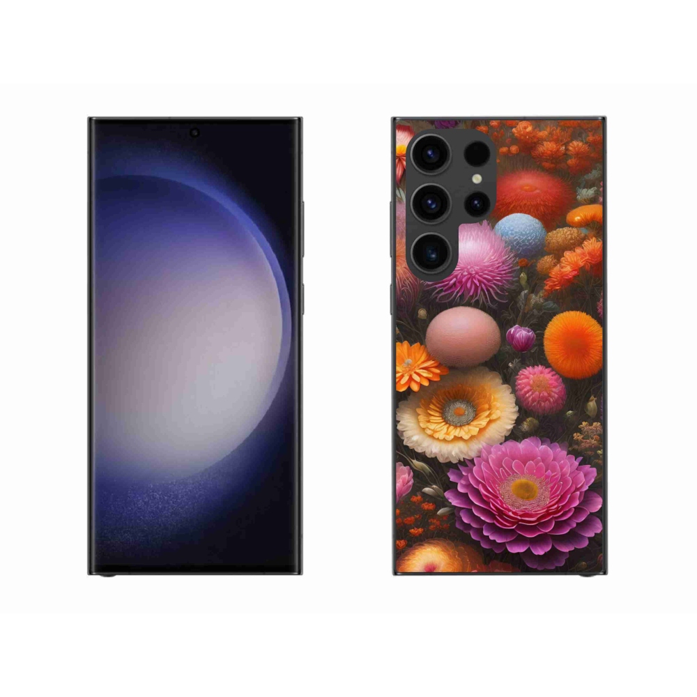 Gelový kryt mmCase na Samsung Galaxy S23 Ultra 5G - květinová kompozice