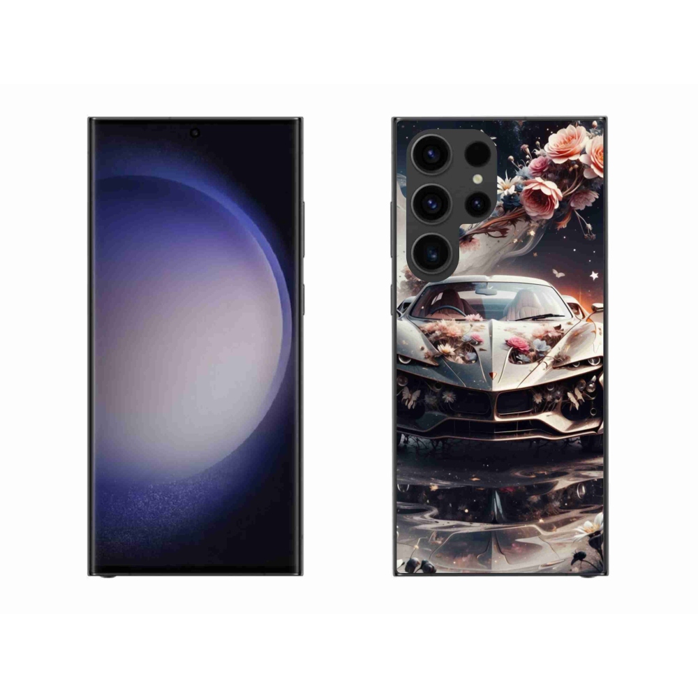 Gelový kryt mmCase na Samsung Galaxy S23 Ultra 5G - květinový sportovní vůz