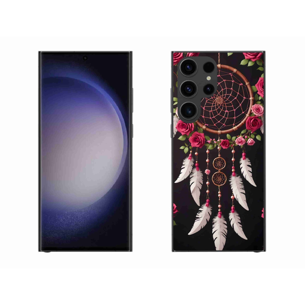Gelový kryt mmCase na Samsung Galaxy S23 Ultra 5G - lapač snů s růžemi