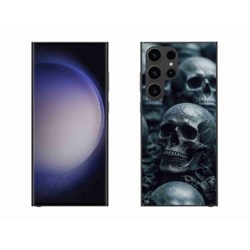 Gelový kryt mmCase na Samsung Galaxy S23 Ultra 5G - lebka 2