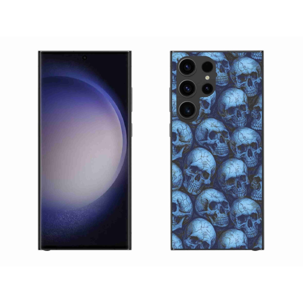 Gelový kryt mmCase na Samsung Galaxy S23 Ultra 5G - lebky