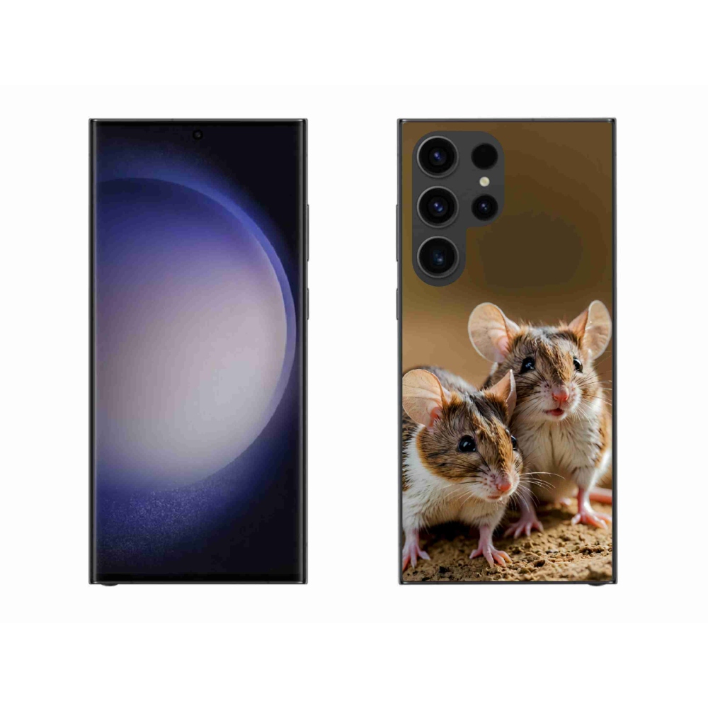 Gelový kryt mmCase na Samsung Galaxy S23 Ultra 5G - myší duo