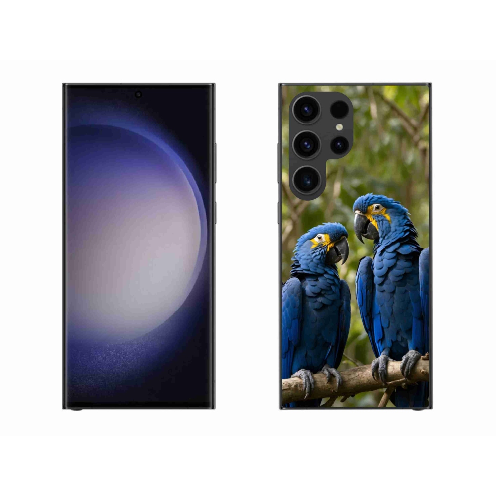 Gelový kryt mmCase na Samsung Galaxy S23 Ultra 5G - papouščí duo