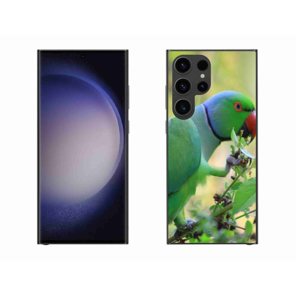 Gelový kryt mmCase na Samsung Galaxy S23 Ultra 5G - papoušek alexandr