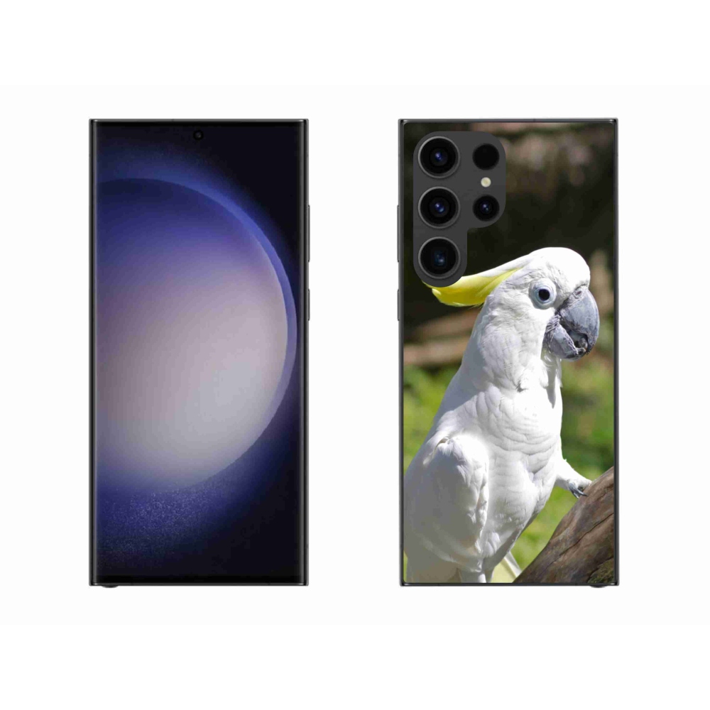 Gelový kryt mmCase na Samsung Galaxy S23 Ultra 5G - papoušek kakadu 2