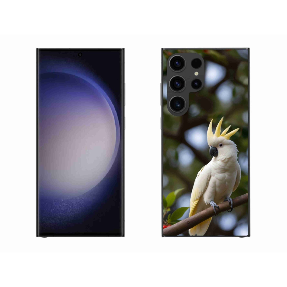 Gelový kryt mmCase na Samsung Galaxy S23 Ultra 5G - papoušek kakadu 3