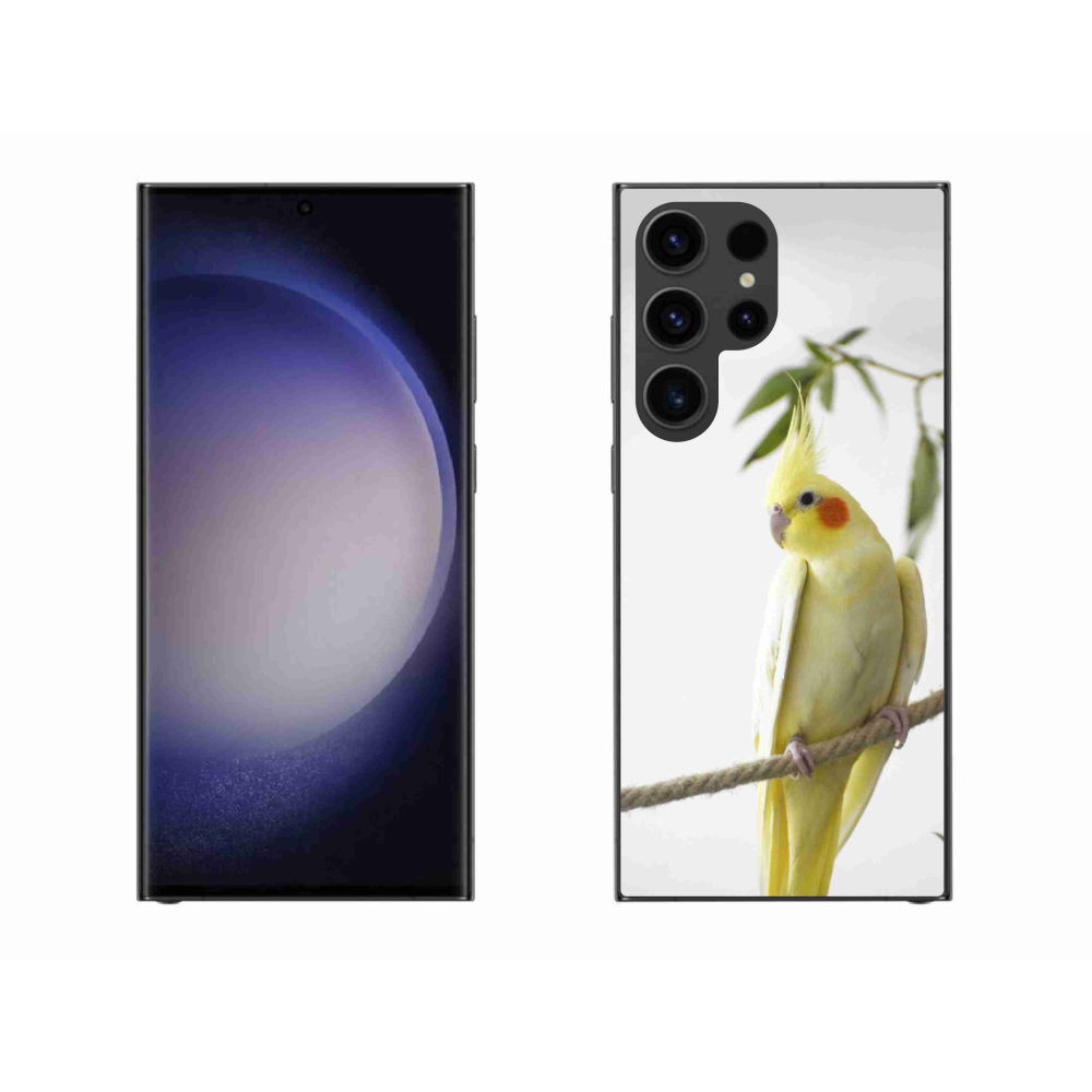Gelový kryt mmCase na Samsung Galaxy S23 Ultra 5G - papoušek korela chocholatá