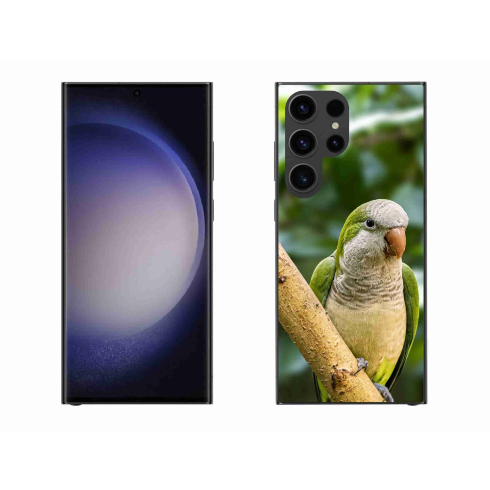 Gelový kryt mmCase na Samsung Galaxy S23 Ultra 5G - papoušek mníšek